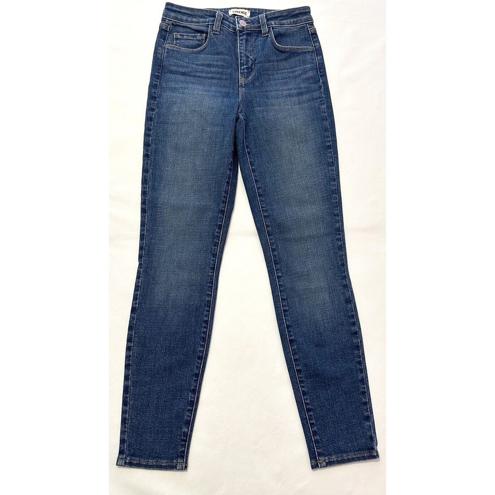 L'AGENCE Jeans Women's Size 25 Margot Mirage Blue Mid Rise Skinny